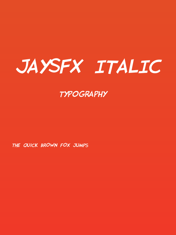JaySFX Italic Poster