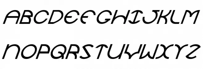 JaySetch Italic फ़ॉन्ट अपरकेस