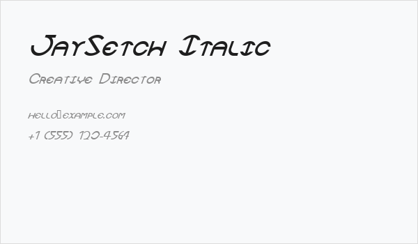 JaySetch Italic Business Card