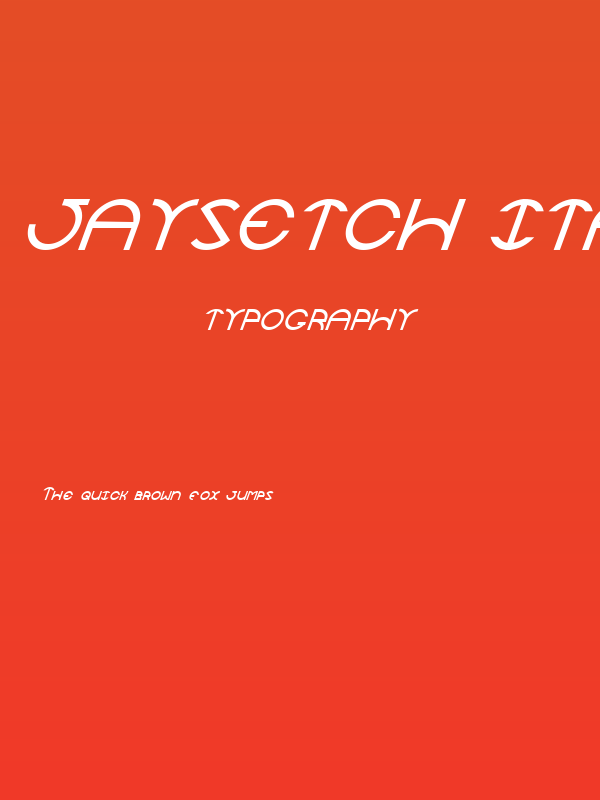 JaySetch Italic Poster
