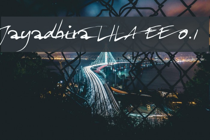 Jayadhira LILA EE 0.1 Font examples