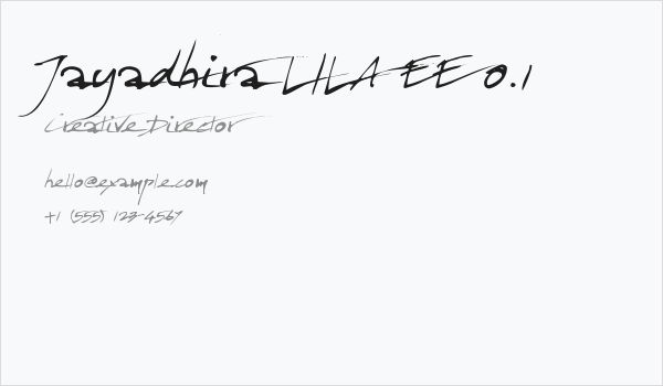 Jayadhira LILA EE 0.1 Business Card