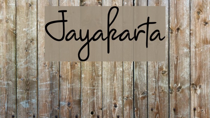 Jayakarta Font examples