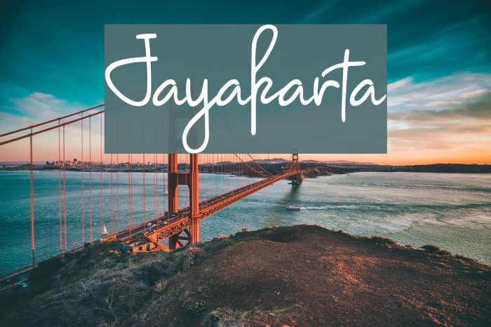 Jayakarta Font examples