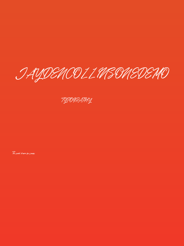 JaydenCollinsOneDemo Poster