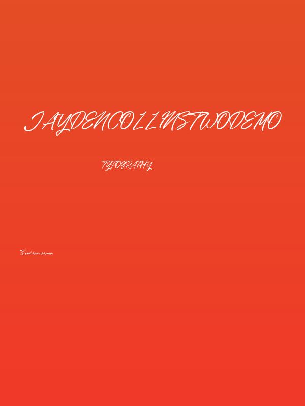 JaydenCollinsTwoDemo Poster