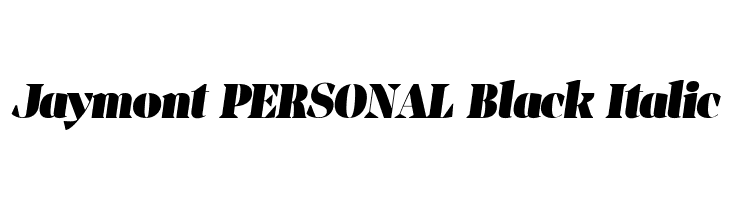 Jaymont PERSONAL Black Italic  Frei Schriftart Herunterladen