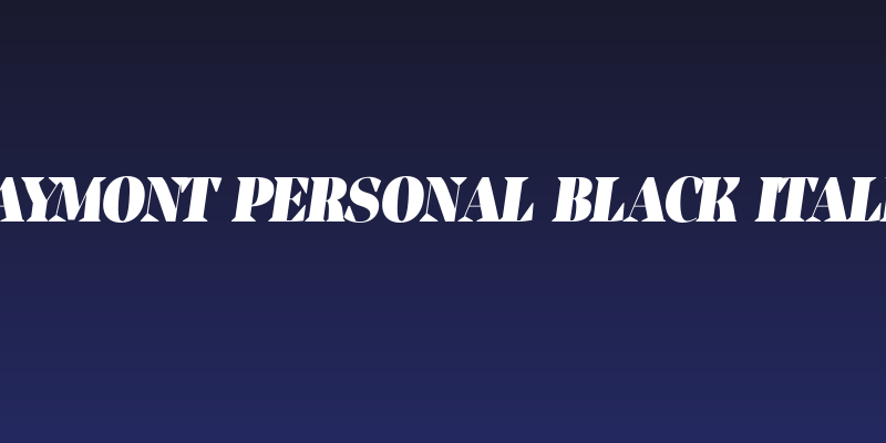 Jaymont PERSONAL Black Italic Social Header