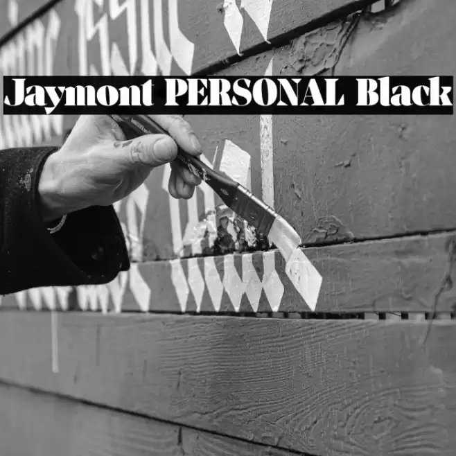 Jaymont PERSONAL Black Font examples