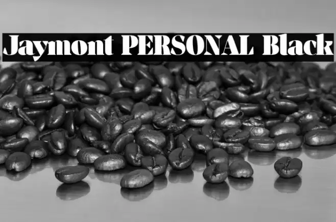 Jaymont PERSONAL Black Font examples