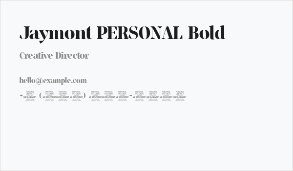 Jaymont PERSONAL Bold Business Card