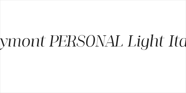 Jaymont PERSONAL Light Italic Logo