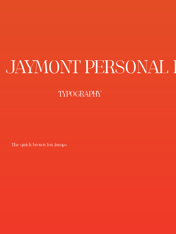 Jaymont PERSONAL Light Poster
