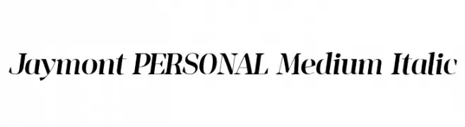 Jaymont PERSONAL Medium Italic  नि: शुल्क फ़ॉन्ट्स डाउनलोड