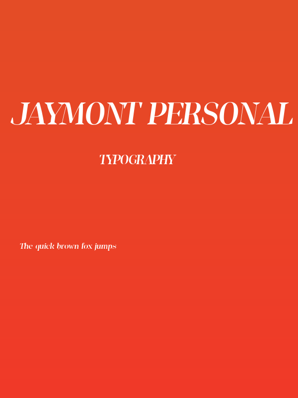 Jaymont PERSONAL Medium Italic Poster