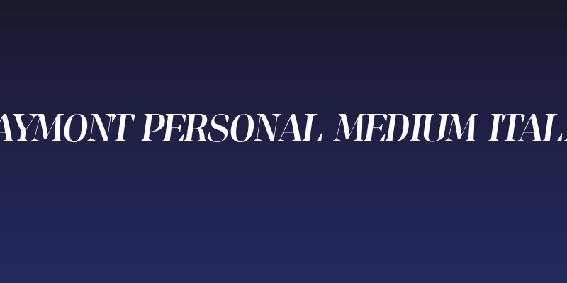 Jaymont PERSONAL Medium Italic Social Header