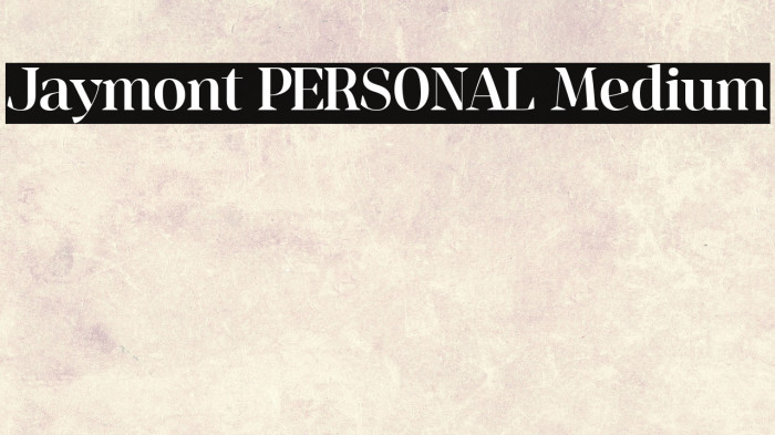 Jaymont PERSONAL Medium Example 3