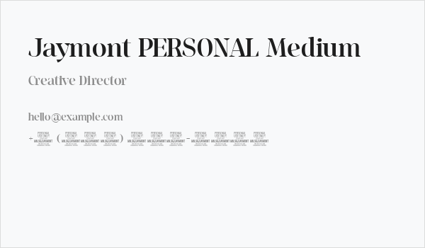 Jaymont PERSONAL Medium Business Card