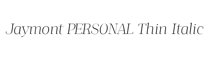 Jaymont PERSONAL Thin Italic  Frei Schriftart Herunterladen