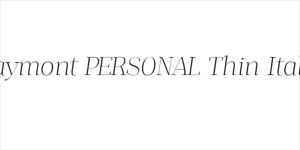 Jaymont PERSONAL Thin Italic Logo