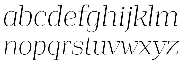 Jaymont PERSONAL Thin Italic Font LOWERCASE