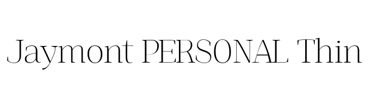 Jaymont PERSONAL Thin  नि: शुल्क फ़ॉन्ट्स डाउनलोड