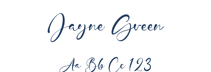 Jayne Green Font Preview