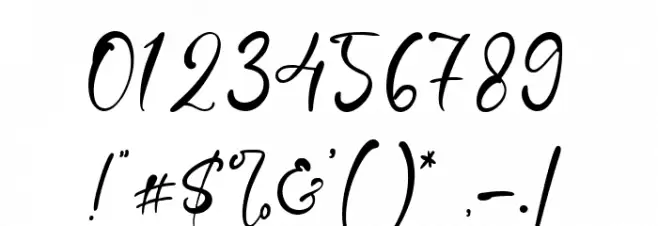 Jayne Green フォント その他の文字