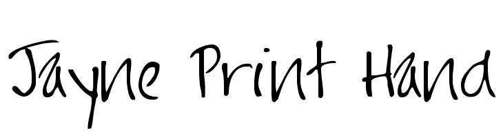 Jayne Print Hand  Frei Schriftart Herunterladen