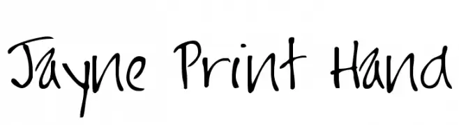 Jayne Print Hand  Frei Schriftart Herunterladen