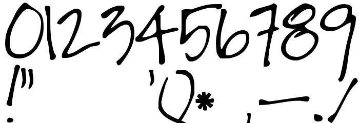 Jayne Print Hand フォント その他の文字
