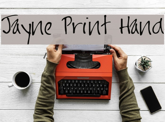 Jayne Print Hand フォント examples