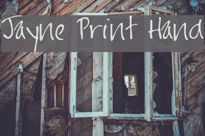 Jayne Print Hand フォント examples