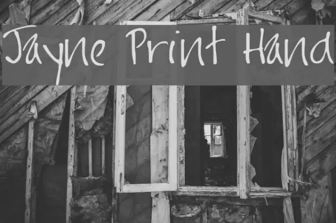 Jayne Print Hand フォント examples