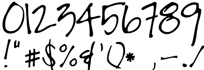 JaynePrintYOFF Font OTHER CHARS