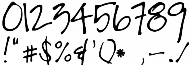 JaynePrintYOFF Font OTHER CHARS