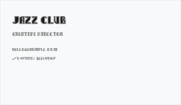 Jazz Club Business Card