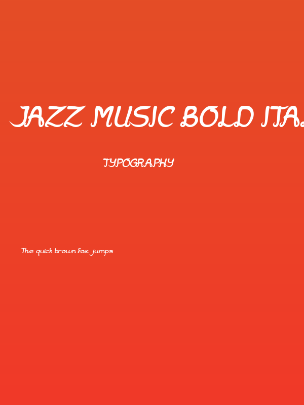 Jazz Music Bold Italic Poster