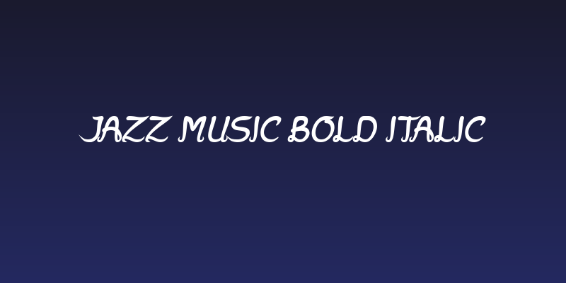 Jazz Music Bold Italic Social Header
