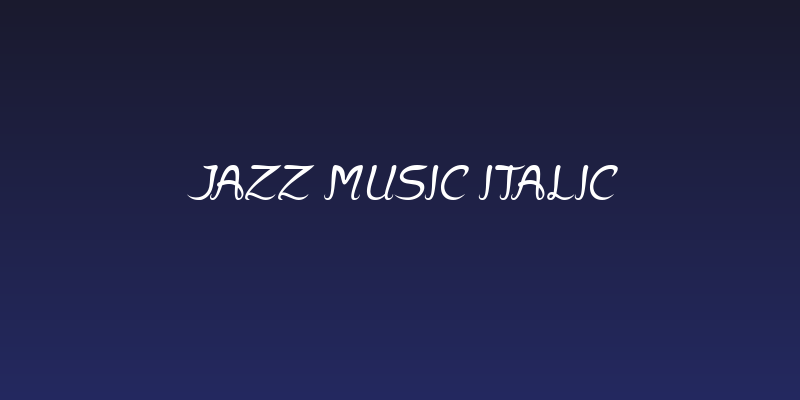 Jazz Music Italic Social Header