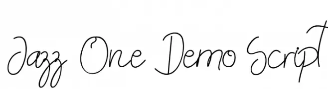 Jazz One Demo Script  Frei Schriftart Herunterladen