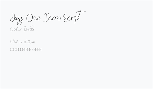 Jazz One Demo Script Business Card