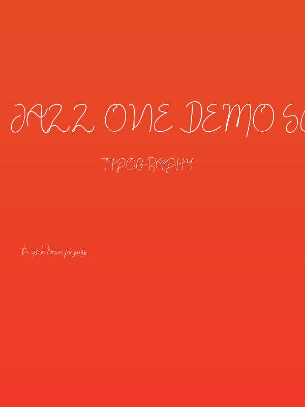 Jazz One Demo Script Poster