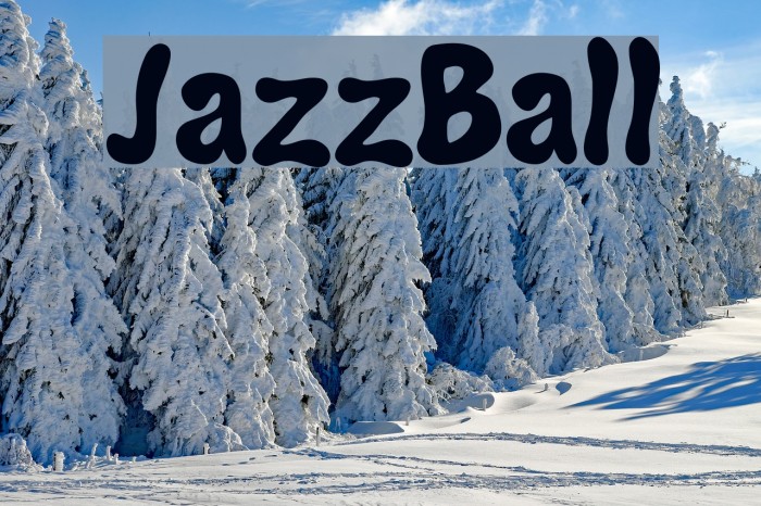 JazzBall Font examples