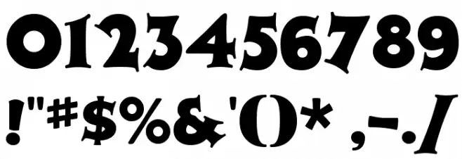 JazzPoster Heavy Font OTHER CHARS