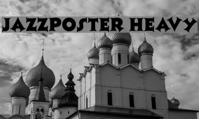 JazzPoster Heavy Font examples