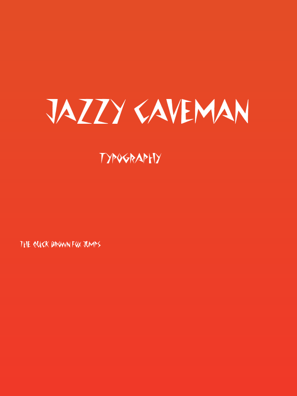 Jazzy Caveman Poster