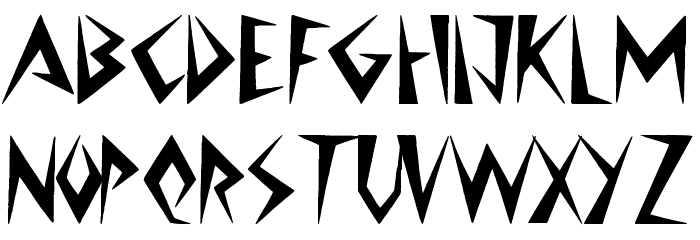 Jazzy Caveman Font LOWERCASE