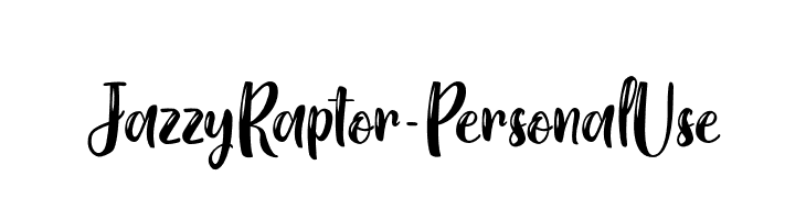 Jazzy Raptor - Personal Use  Скачать бесплатные шрифты