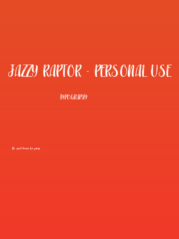 Jazzy Raptor - Personal Use Poster